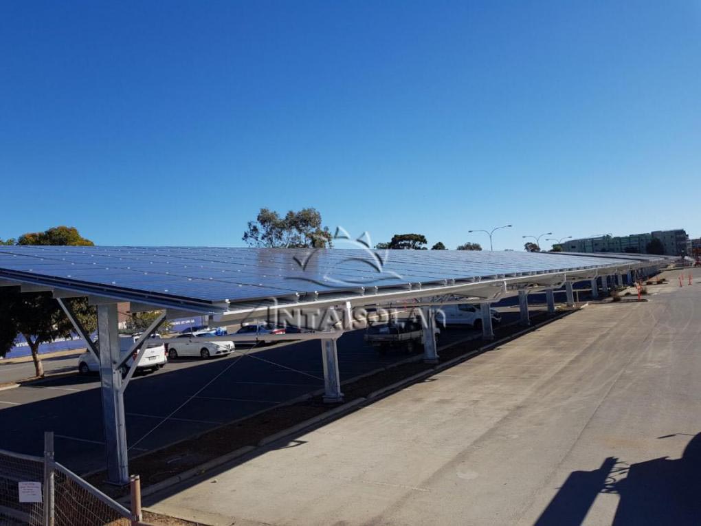 Solar carport mounting system