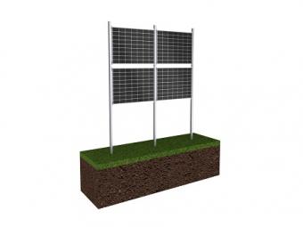 Solar panel mount fence